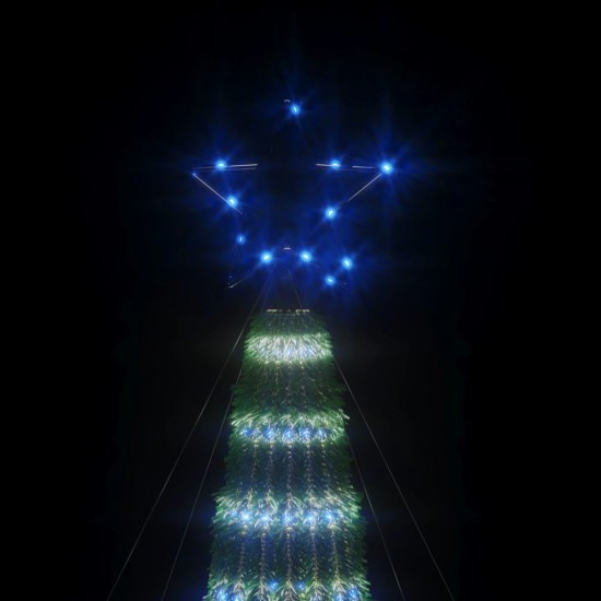 Šviečianti Kalėdų eglutė, 180cm, 275 mėlynos LED, kūgio formos