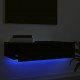Televizoriaus spintelė su LED lemputėmis, juoda, 60x35x15,5cm