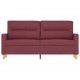 Dvivietė sofa, raudonojo vyno spalvos, 140cm, audinys