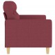 Dvivietė sofa, raudonojo vyno spalvos, 140cm, audinys