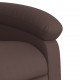 Atlošiamas masažinis krėslas, rudos spalvos, dirbtinė oda