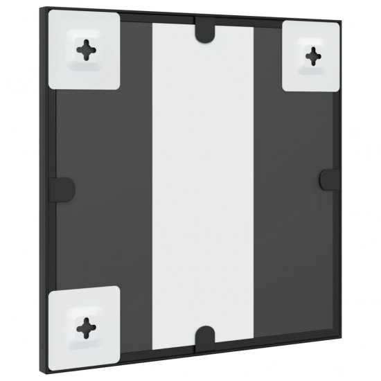 Sieninis veidrodis, juodas, 30x30 cm, geležis, kvadratinis