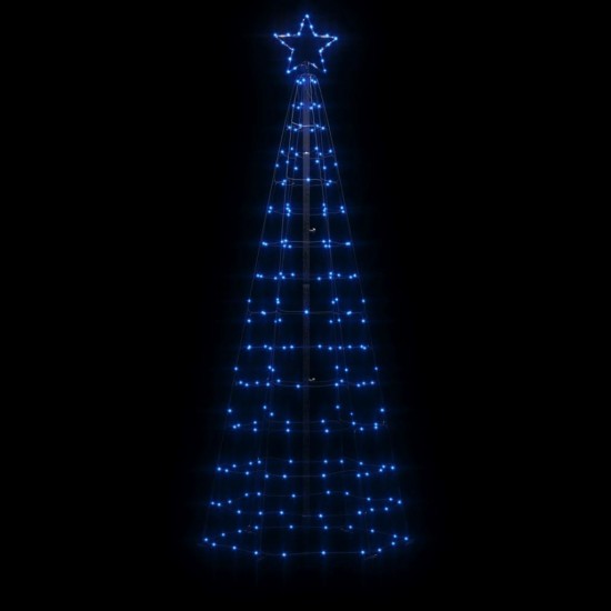 Šviečianti Kalėdų eglutė su smaigais, 180cm, 220 mėlynų LED