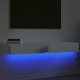 TV spintelės su LED lemputėmis, 2vnt., baltos, 60x35x15,5cm