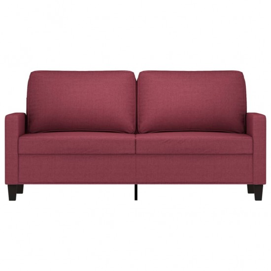 Dvivietė sofa, raudonojo vyno spalvos, 140cm, audinys