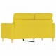 Dvivietė sofa, šviesiai geltonos spalvos, 120cm, audinys