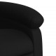 Atlošiamas krėslas, juodos spalvos, dirbtinė oda