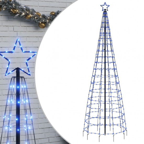 Šviečianti Kalėdų eglutė, 300cm, 570 mėlynų LED, kūgio formos