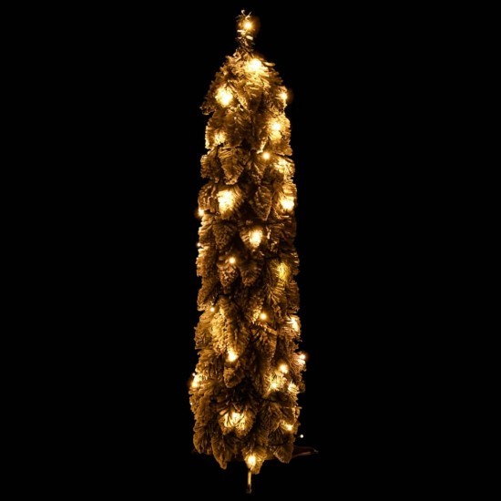 Dirbtinė apšviesta Kalėdų eglutė su 30 LED ir sniegu, 60cm