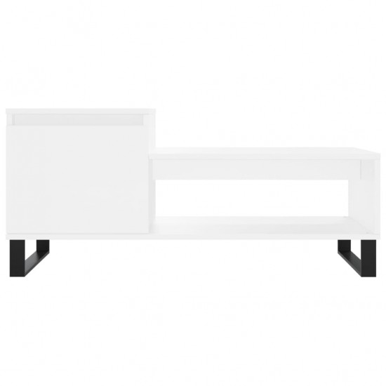 Kavos staliukas, baltos spalvos, 100x50x45cm, apdirbta mediena