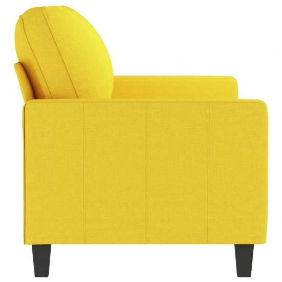 Dvivietė sofa, šviesiai geltonos spalvos, 140cm, audinys