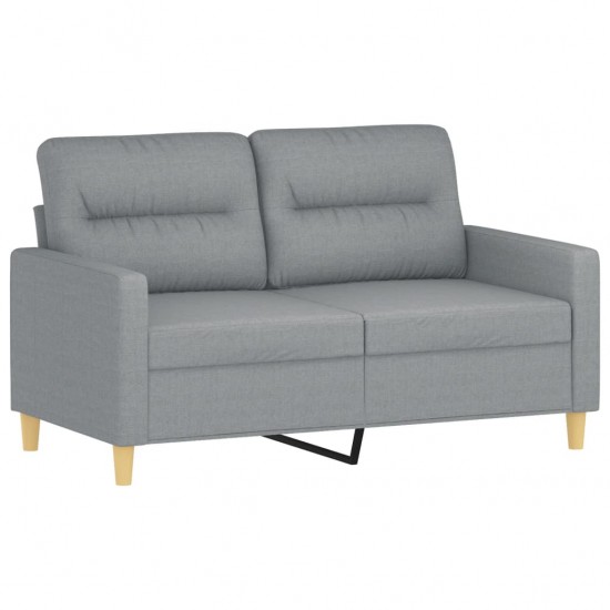 Dvivietė sofa, šviesiai pilkos spalvos, 120cm, audinys