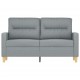 Dvivietė sofa, šviesiai pilkos spalvos, 120cm, audinys