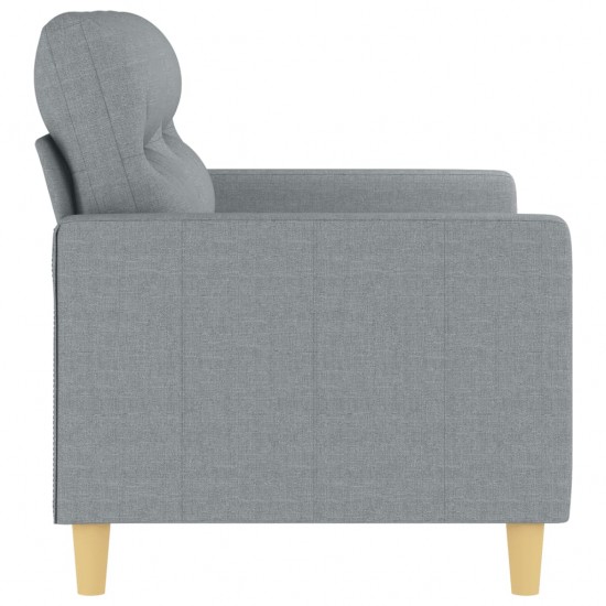 Dvivietė sofa, šviesiai pilkos spalvos, 120cm, audinys