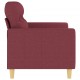 Dvivietė sofa, raudonojo vyno spalvos, 120cm, audinys