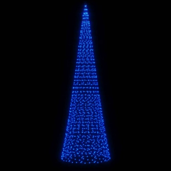 Kalėdų eglutė ant vėliavos stiebo, 500cm, 1534 mėlynos LED