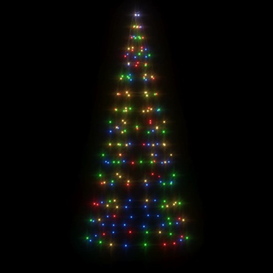 Kalėdų eglutė ant vėliavos stiebo, 180cm, 200 spalvotų LED