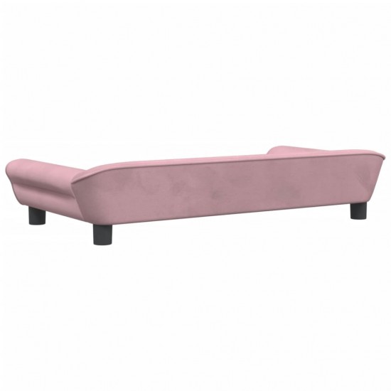 Vaikiška sofa, rožinės spalvos, 100x50x26cm, aksomas