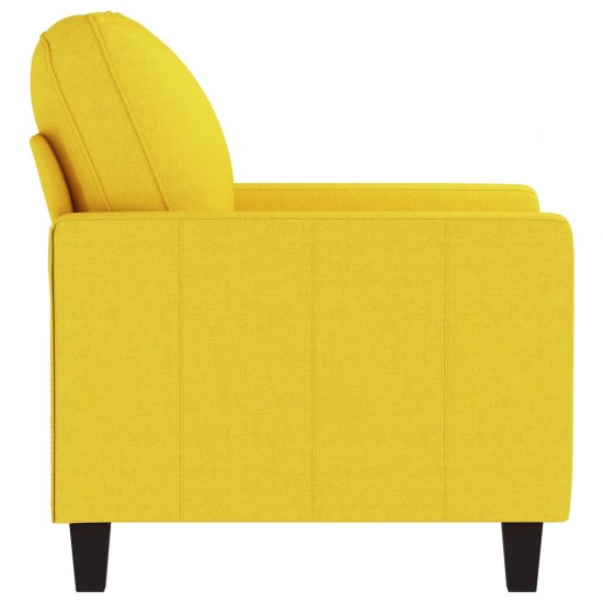 Krėslas, šviesiai geltonos spalvos, 60cm, audinys