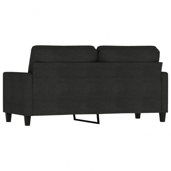 Dvivietė sofa, juodos spalvos, 140cm, audinys