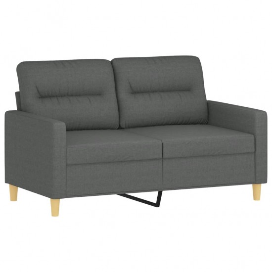 Dvivietė sofa, tamsiai pilkos spalvos, 120cm, audinys