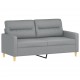 Dvivietė sofa, šviesiai pilkos spalvos, 140cm, audinys