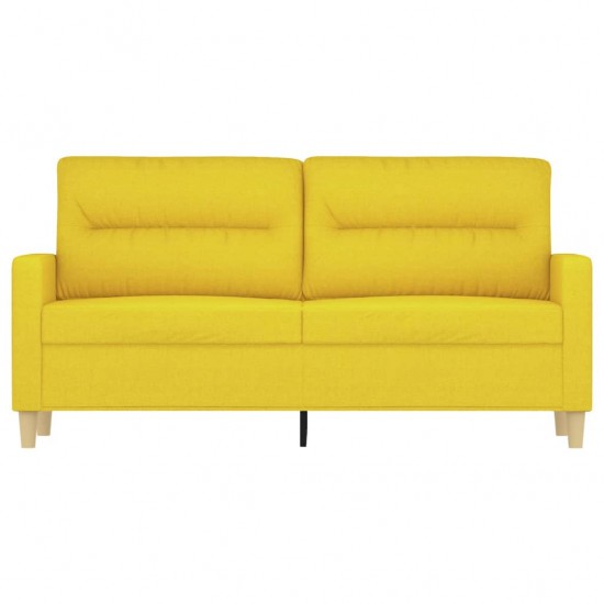 Dvivietė sofa, šviesiai geltonos spalvos, 140cm, audinys