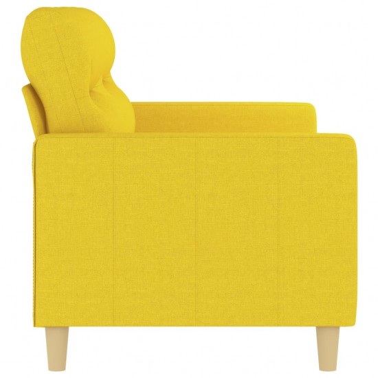 Dvivietė sofa, šviesiai geltonos spalvos, 140cm, audinys