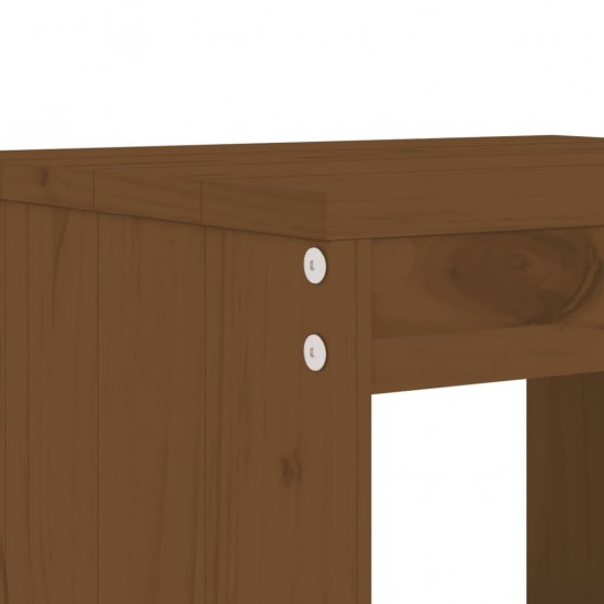 Sodo valgomojo baldų komplektas, 5 dalių, medaus rudas, pušis