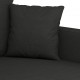 Sofos komplektas su pagalvėlėmis, 2 dalių, juodas, audinys