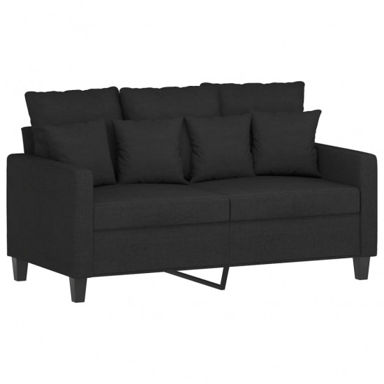 Dvivietė sofa, juodos spalvos, 120cm, audinys