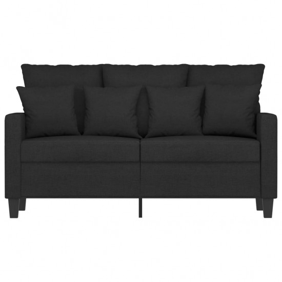 Dvivietė sofa, juodos spalvos, 120cm, audinys