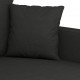 Dvivietė sofa, juodos spalvos, 120cm, audinys