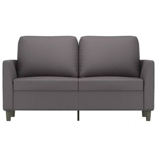 Dvivietė sofa, pilkos spalvos, 120cm, dirbtinė oda