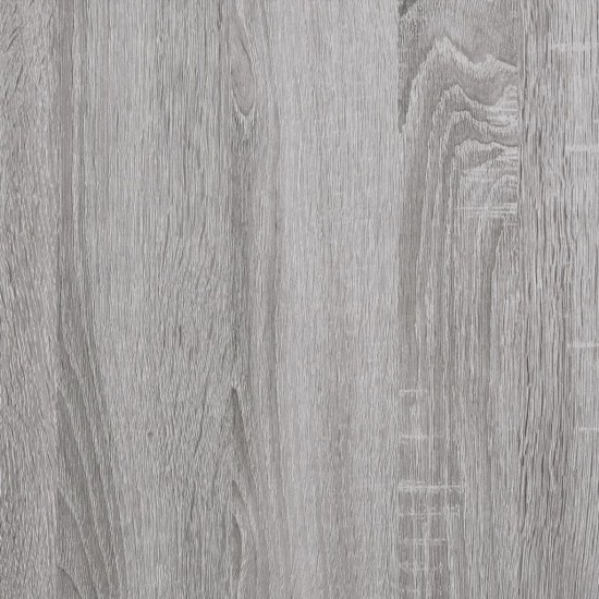 Sieninė lentyna su skersiniu, pilkos ąžuolo spalvos, 40x25x30cm