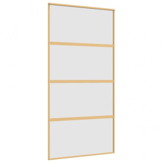 Stumdomos durys, auksinės, 102,5x205cm, ESG stiklas/aliuminis