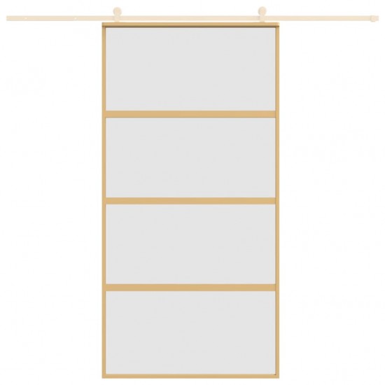 Stumdomos durys, auksinės, 102,5x205cm, ESG stiklas/aliuminis