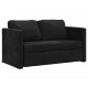 Grindų sofa-lova, 2-1, juodos spalvos, 122x204x55cm, aksomas