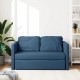 Grindų sofa-lova, 2-1, mėlynos spalvos, 112x174x55cm, audinys