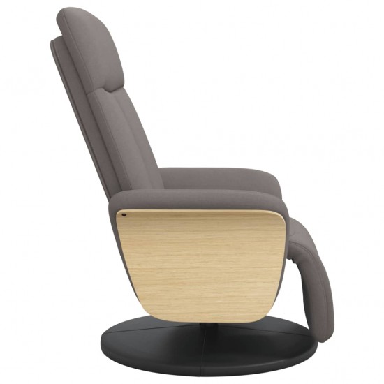 Atlošiama kėdė su pakoja, taupe spalvos, audinys