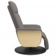 Atlošiama kėdė su pakoja, taupe spalvos, audinys