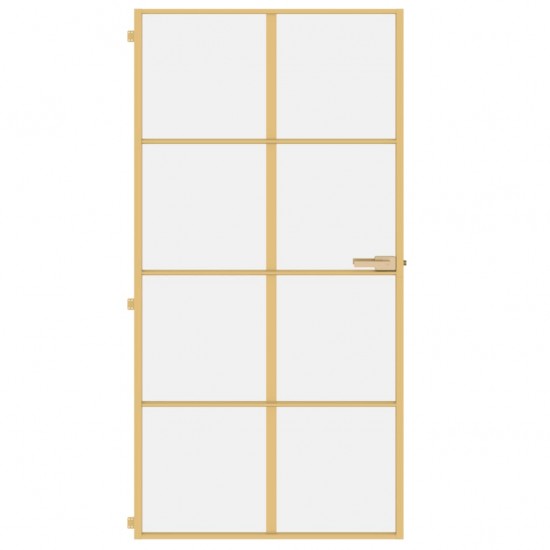 Vidaus durys, auksinės, 102,5x201,5cm, stiklas ir aliuminis