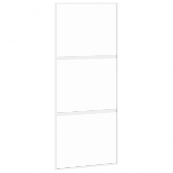 Stumdomos durys, baltos, 90x205cm, grūdintas stiklas/aliuminis