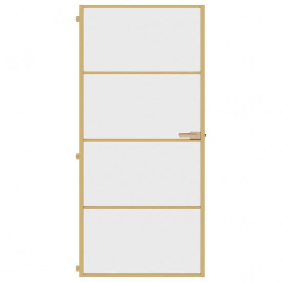 Vidaus durys, auksinės, 93x201,5cm, grūdintas stiklas/aliuminis