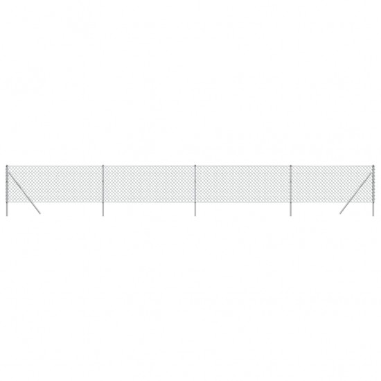 Tinklinė tvora, sidabrinės spalvos, 1,1x10m