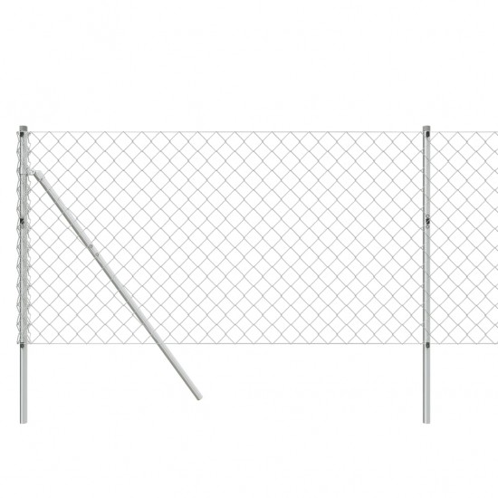 Tinklinė tvora, sidabrinės spalvos, 1,1x10m