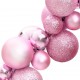 Kalėdinė žaisliukų girlianda, rožinė, 175cm, polistirenas