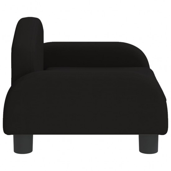 Vaikiška sofa, juodos spalvos, 50x40x30 cm, audinys