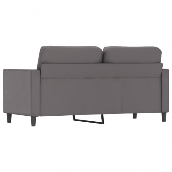 Dvivietė sofa, pilkos spalvos, 140cm, dirbtinė oda