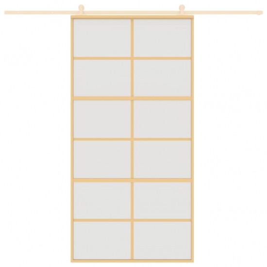 Stumdomos durys, auksinės, 102,5x205cm, ESG stiklas/aliuminis